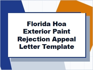 Template to Appeal a Florida Hoa Paint Rejection