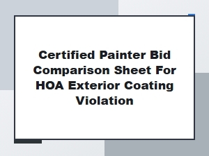 Painter Bid Evidence for Exterior Coating Denial Appeals