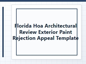 Florida Hoa Exterior Paint Rejection Appeal Template