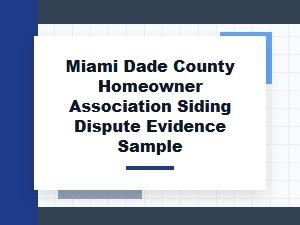 Miami-Dade Hoa Siding Dispute Denial Appeal Evidence