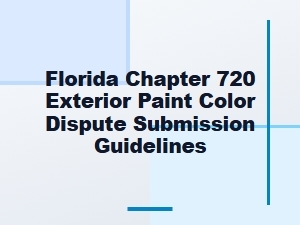 Florida Chapter 720 Exterior Paint Color Dispute Guidelines