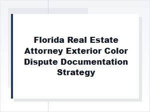 Florida Attorney Documentation for Exterior Color Disputes