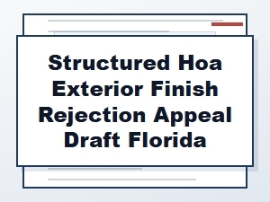 Structured Florida Hoa Draft for Exterior Finish Rejection